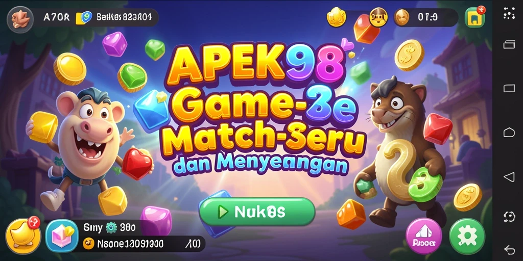Tampilan gameplay APEK88 dengan tantangan Match-3 yang menarik.