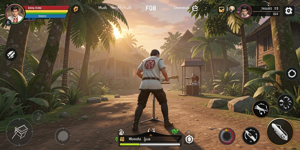 Gameplay F08 yang interaktif dan penuh musikalitas.