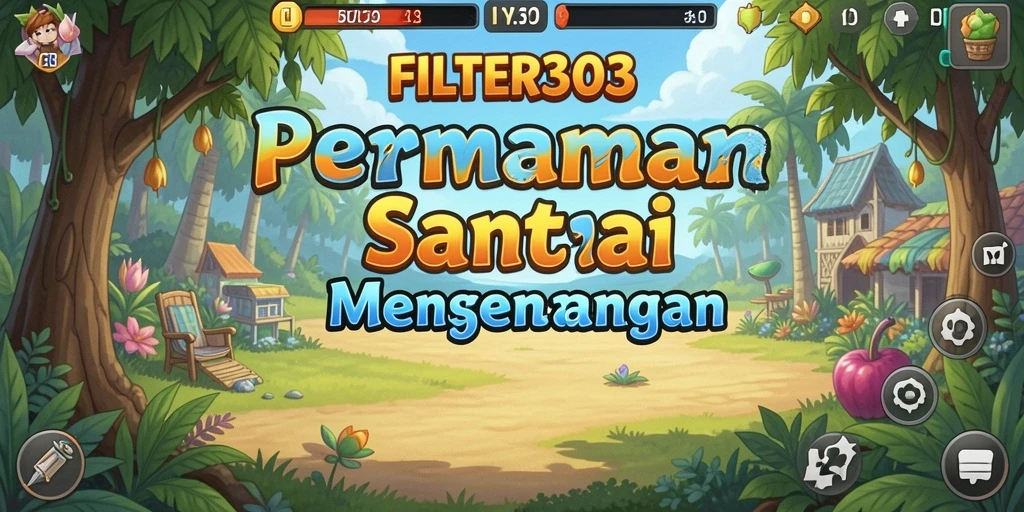 Screenshot gameplay FILTER303 dengan karakter lucu dan level yang menarik.