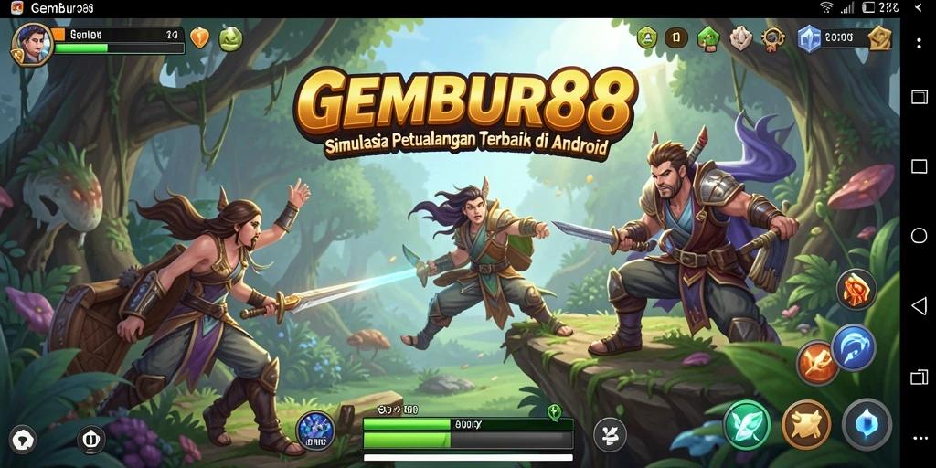 Tampilan gameplay GEMBUR88 dengan karakter dan lingkungan yang interaktif.