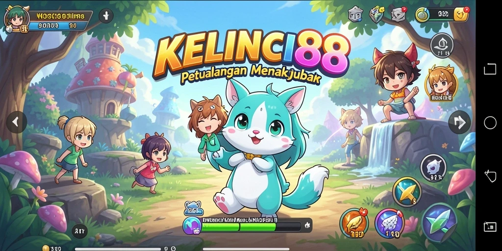 Screenshot gameplay KELINCI88 menampilkan aksi karakter anime yang seru.