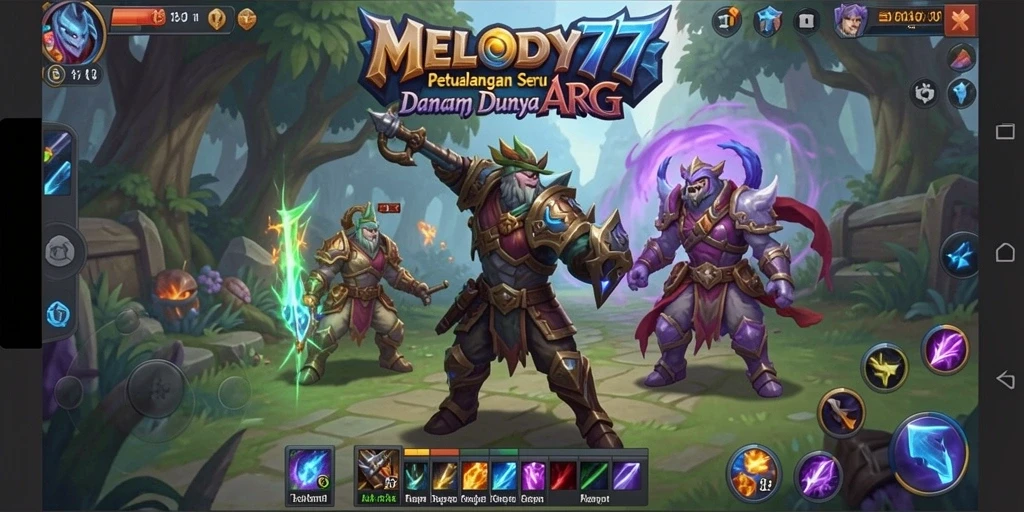 Tampilan gameplay <strong>MELODY77</strong> yang seru dan penuh aksi.