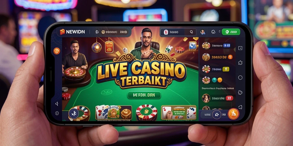 Tampilan screenshot gameplay NEWIDN yang mendemonstrasikan pengalaman Live Casino.