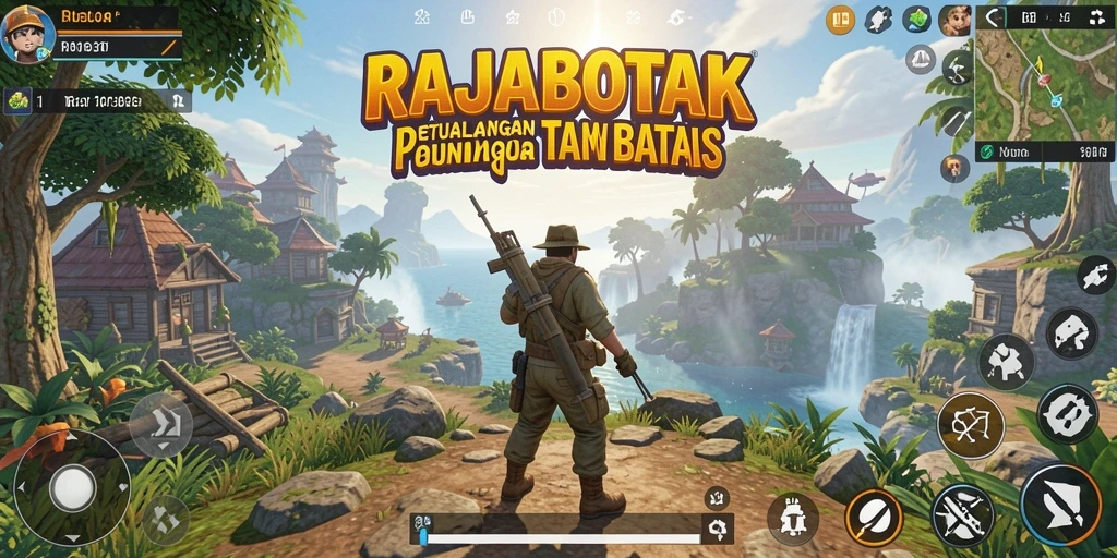 Gameplay RAJABOTAK menampilkan petualangan menakjubkan di dunia terbuka.
