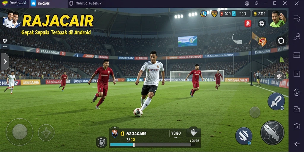 Tampilan gameplay menarik dalam game sepak bola RAJACAIR.
