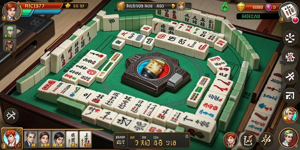 Tampilan menarik dari gameplay Mahjong di RICIS77.