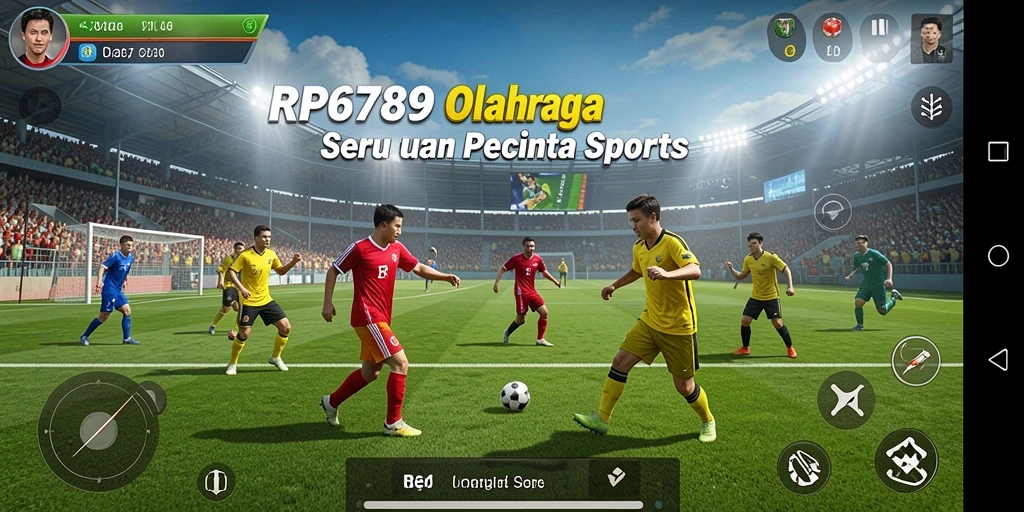Screenshot gameplay <strong>RP6789</strong> yang menampilkan pertandingan olahraga yang mendebarkan.