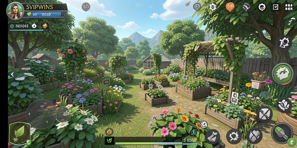 Screenshot gameplay seru berkebun di SVIPWINS.
