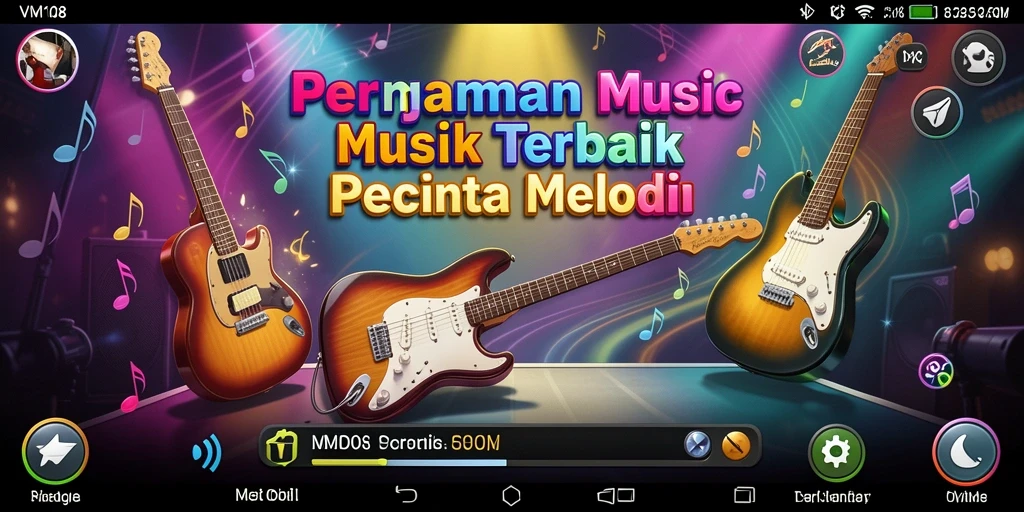 Tangkapan layar gameplay VM108 menampilkan pengalaman bermain musik yang seru.