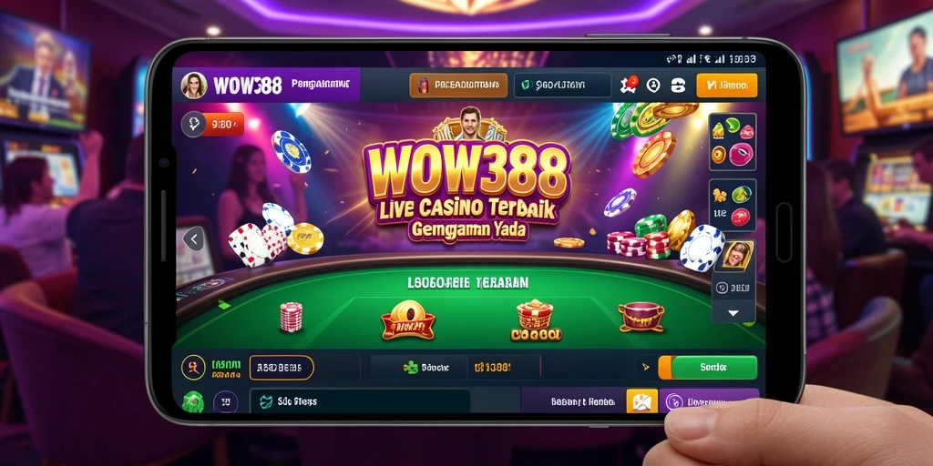 Tampilan permainan Live Casino WOW388 yang menarik dan profesional.